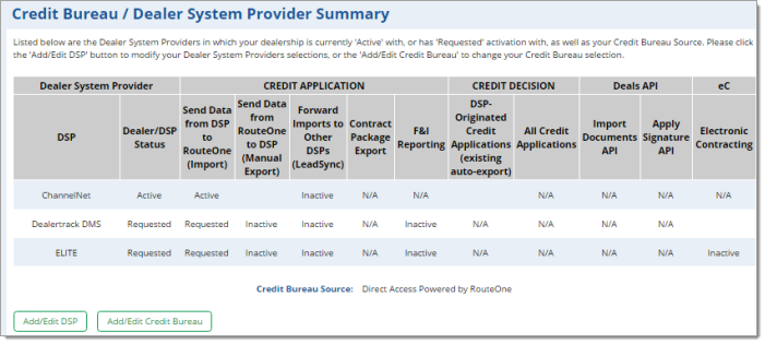 700Credit Integration screen shot