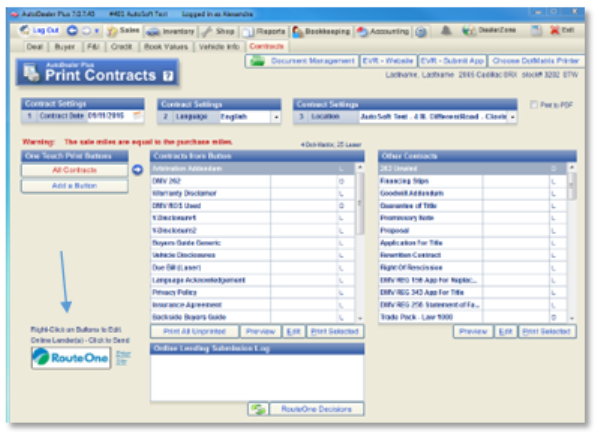 AutoSoft.Net Integration Screen Shot