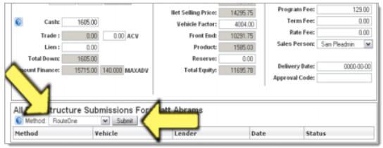 Auto Credit Express Integration Screen Shot