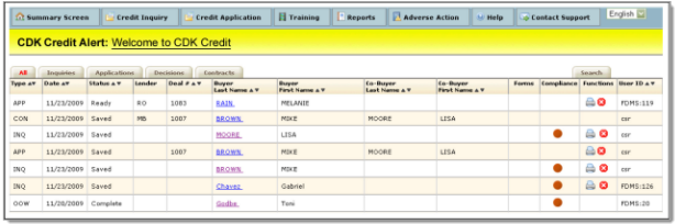 CDK Global Integration Screen Shot