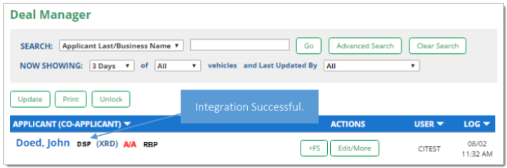 Car-Research XRM Integration Screen Shot