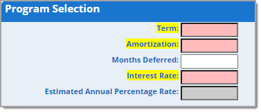 A zoomed in view of the ‘Program Selection’ section when ‘Custom Program’ is enabled.