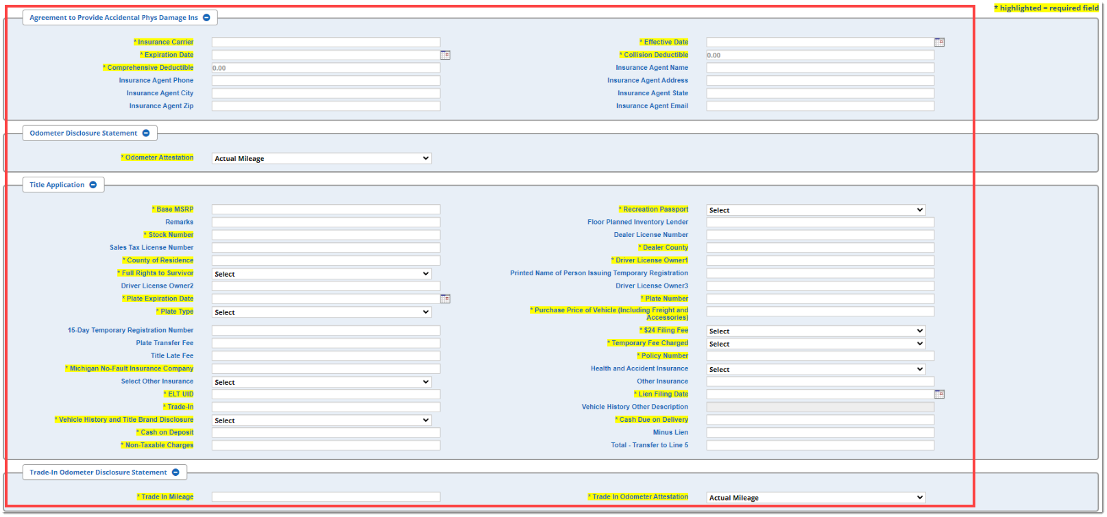 Box around the generated Deal Forms fields. 