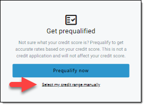 Arrow pointing to ‘Select my credit range manually.’ 