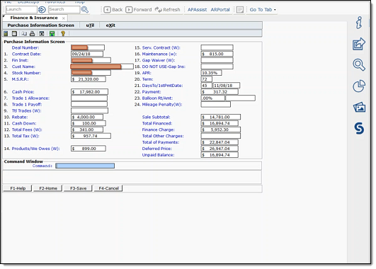 Deal information showing after using ‘Recall Deal’ in CDK.