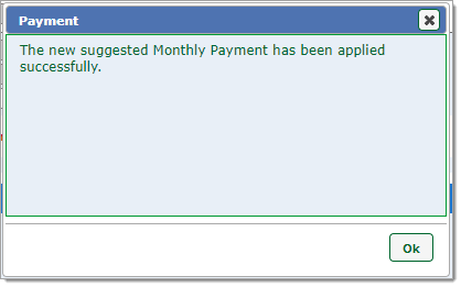 The ‘Payment’ pop-up.